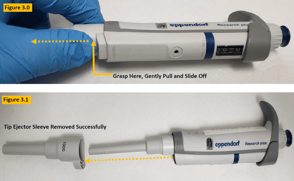 disassembly and removal of ejector sleeve 